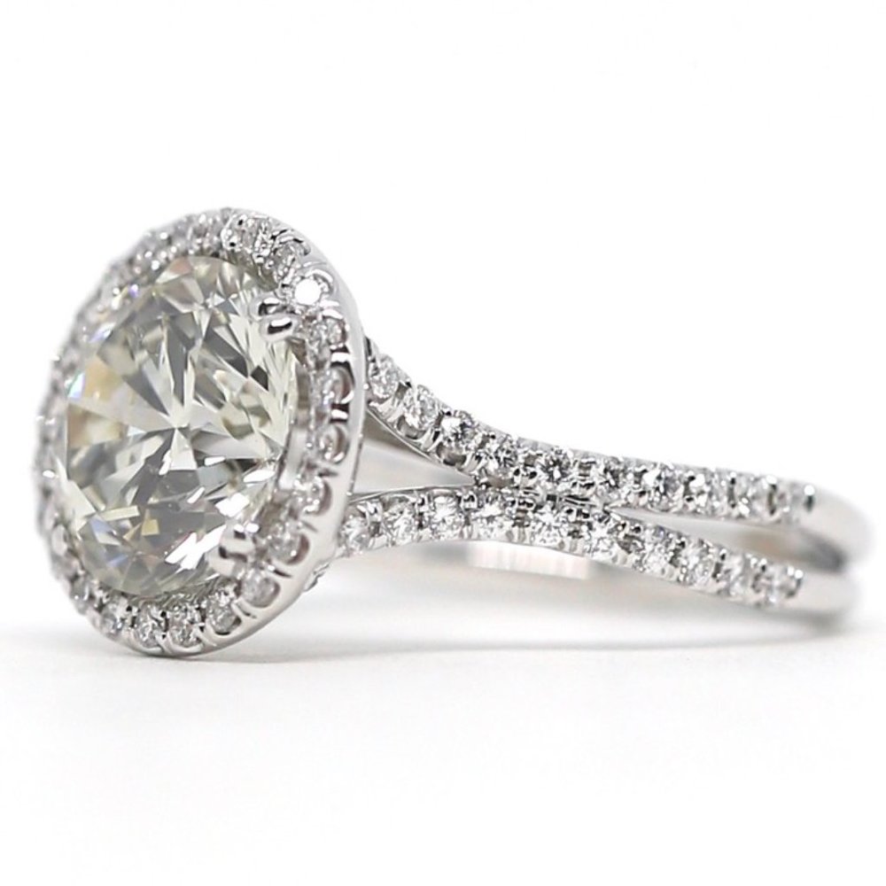 Halo Carat Diamond Engagement Ring Set - Picture 7 of 12